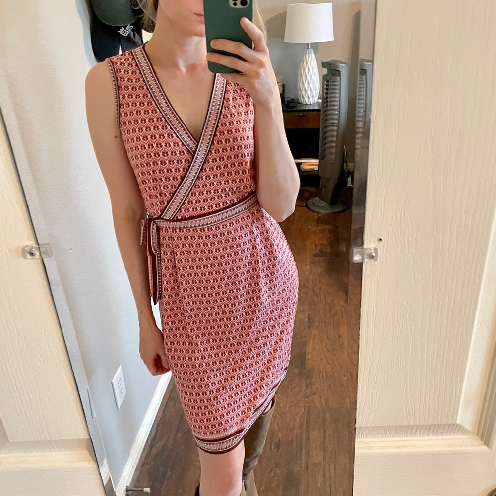 Max Studio Sleeveless Faux Wrap Dress